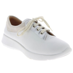 Basket cuir blanche femme DANDY vue de profil