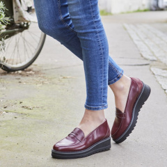 Mocassins Gentry Bordeaux vue portee