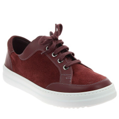 Basket confort femme bordeaux Lovely02 profil