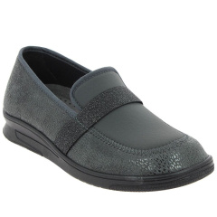 Mocassins & ballerines Femme Nelia Gris vue de face